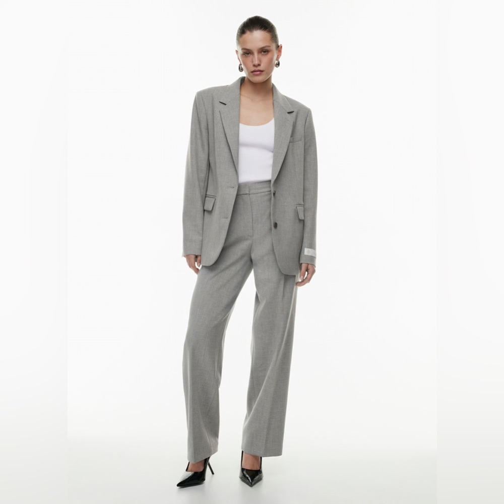 Aritzia Babaton Pleated Pant Grey Size 0
